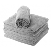 Serviette gris clair 100% coton (50x90cm) x6