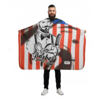 MAXI CAPE USA-FLAG-BARBER-Rouge-Bleu