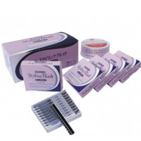 LAME RASOIR FEATHER THINNING PURPLE BOITE 5X 10PCS