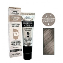 HAIRGUM BARBER COLORATION BARBE & CHEVEUX 7.1 BLOND CLAIR CENDRE 60ml