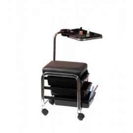 Tabouret Manisit  3 Tiroir+Tablet Noire