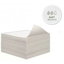 Biowell 30 Serviettes blanche ecolo 80x45cm soft