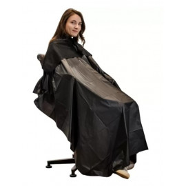 Biowell Cape noire avec attache 140x140cm x50pcs