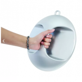 Grand Miroir ICE avec poignée Diam270mm Argent