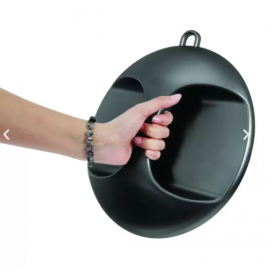 Grand Miroir ICE Noir Avec Poignée (Diam. 270mm)