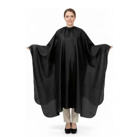 Cape poncho coupe coiffage BAZIK noire 125x145cm
