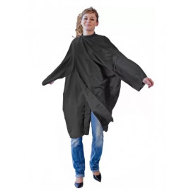 Peignoir Fany Polytex Soft Noir Avec Manche+Velcro