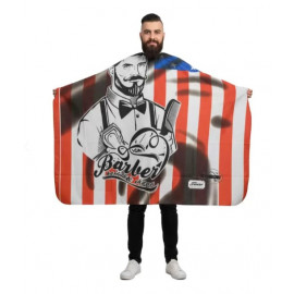 MAXI CAPE USA-FLAG-BARBER-Rouge-Bleu