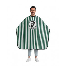 Maxi-Cape rayée Verte tete BARBER-SHOP