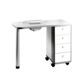 TABLE MANUC-ASPI MADIS-RENO BLANC. 98x48x75