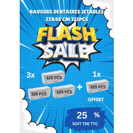 PROMOTION BAVOIRS DENTAIRES JETABLES 33cm x 48cm / 500 FEUILLES - 25%