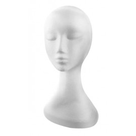 Tête Polystir Cleopatre Blanche