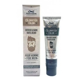 HAIRGUM BARBER COLORATION BARBE & CHEVEUX 7.1 BLOND CLAIR CENDRE 60ml