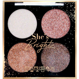 Palette de 4 fards à paupières crème pailletés