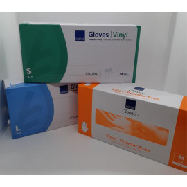 GANTS VINYL NON POUDRES 3 TAILLES 100PCS