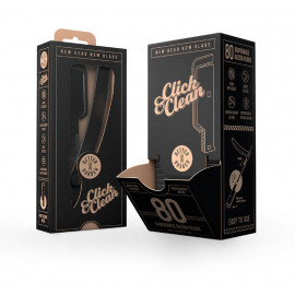Kit rasoir Click & Clean + 80 lames