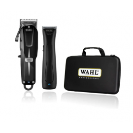 WAHL Malette soft touch contenant Super Taper Cordless noire et Beret