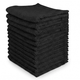 Serviettes technique noires x12  30x50 cm