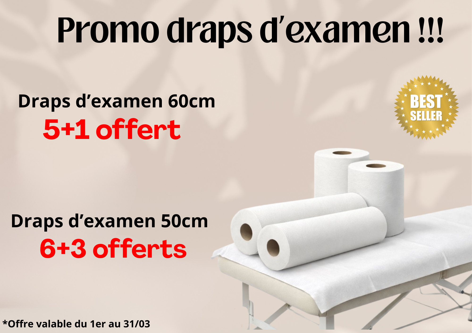 promo draps d'examen 